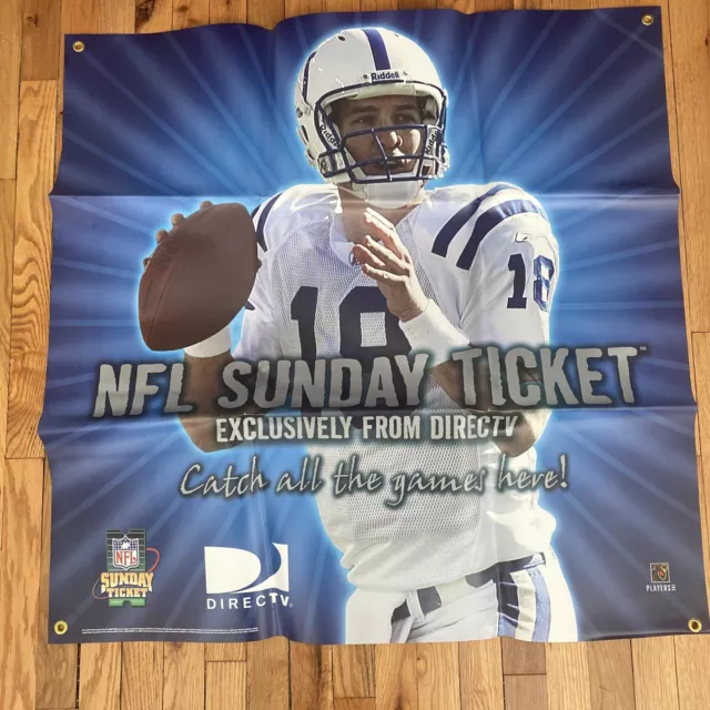Peyton Manning NFL Sunday Ticket Directv Vintage Poster