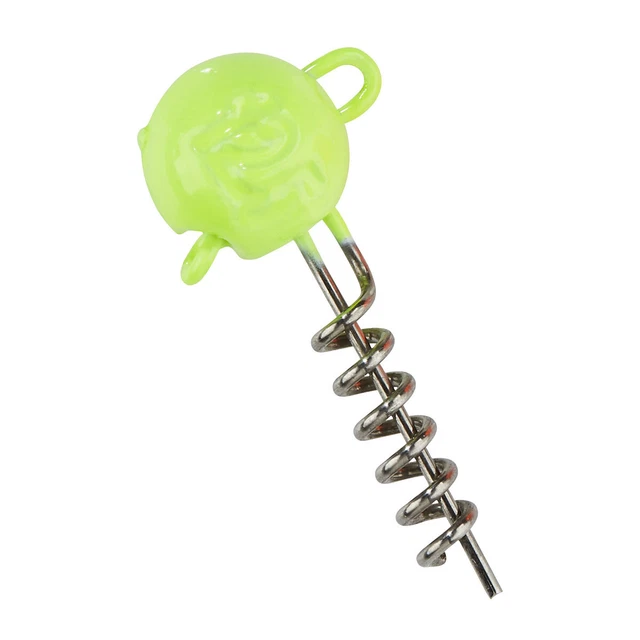 Balzer Shirasu UV-Aktive Screw In Jigheads gelb 5-30g Jigkopf Schraub Jig Blei