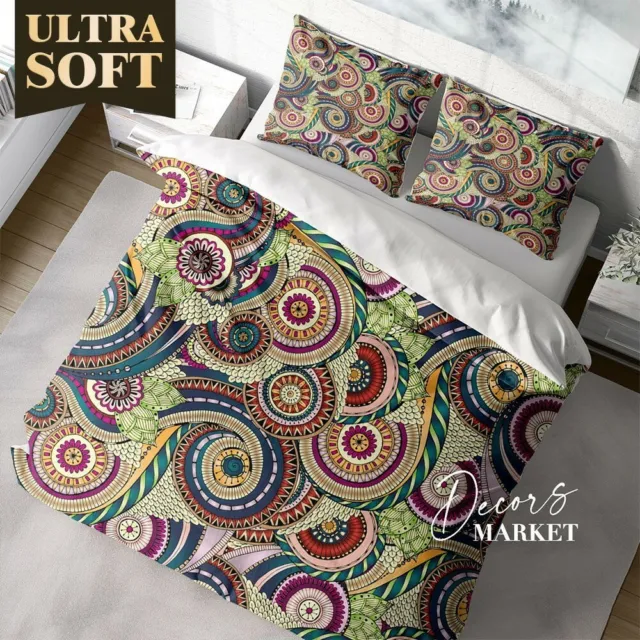 Indian Bohemia Totem Texture Patterns Quilt Doona Cover Set Breathable Cotton