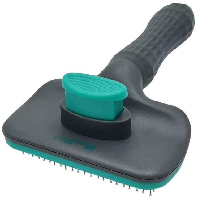 New MonPtit Slicker Brush Self-Cleaning Tool for Dog Cat Grooming Shedding