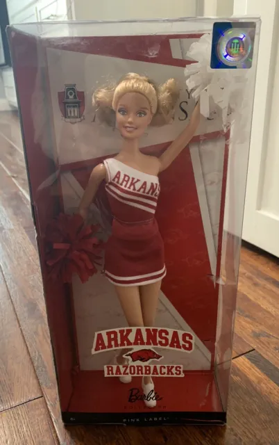 Arkansas Razorbacks Barbie Collector Cheerleader Pink Label Y2359