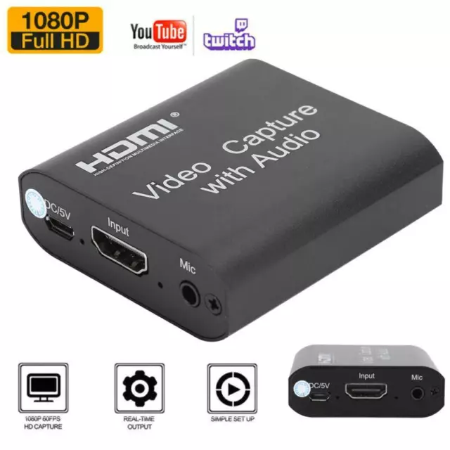 1080P USB 2.0 Game Streamer Capture Card for Video Recording