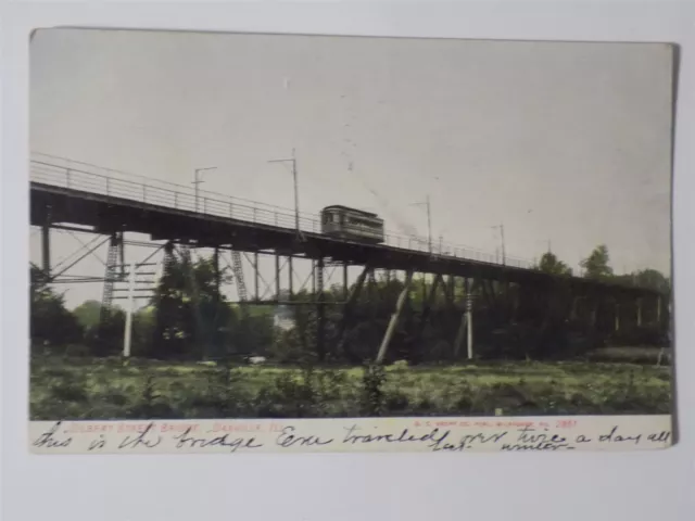 Danville, Illinois IL ~ Gilbert Street Bridge 1907 L704