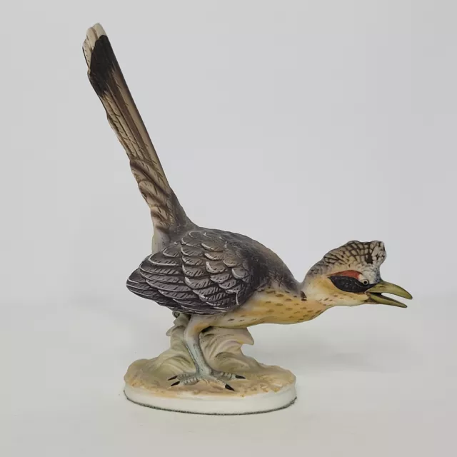 VTG Lefton Hand Painted Ceramic Road Runner Bird Figurine 6" x 7.5"