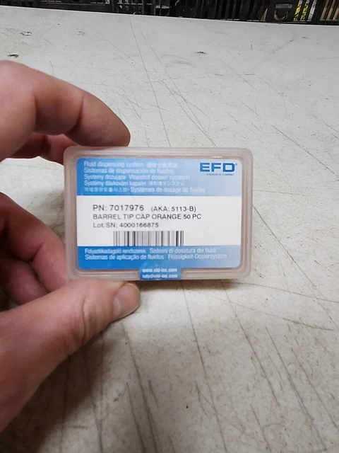 Nirdspn EFD 7017976 Barrel Tip Cap Orange New Open Box 48 Pcs