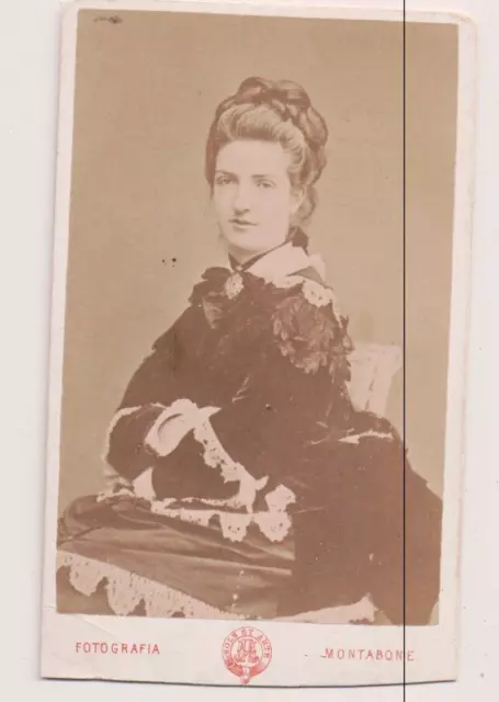 Vintage CDV Prinzessin Margherita Von Savoy Queen Of Italien Montabone Photo