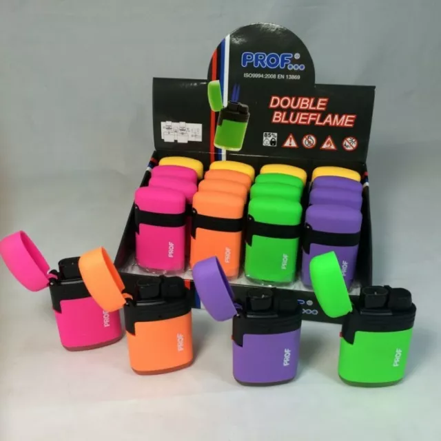 X10 BRIQUET TEMPETE CHALUMEAU TORCHE-RECHARGEABLE GAZ-REGLABLE-COULEUR  ALEATOIRE