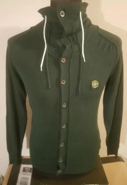 Cardigan Maglioncino STONE ISLAND - maglione uomo Verde collo alto / Tg S-M