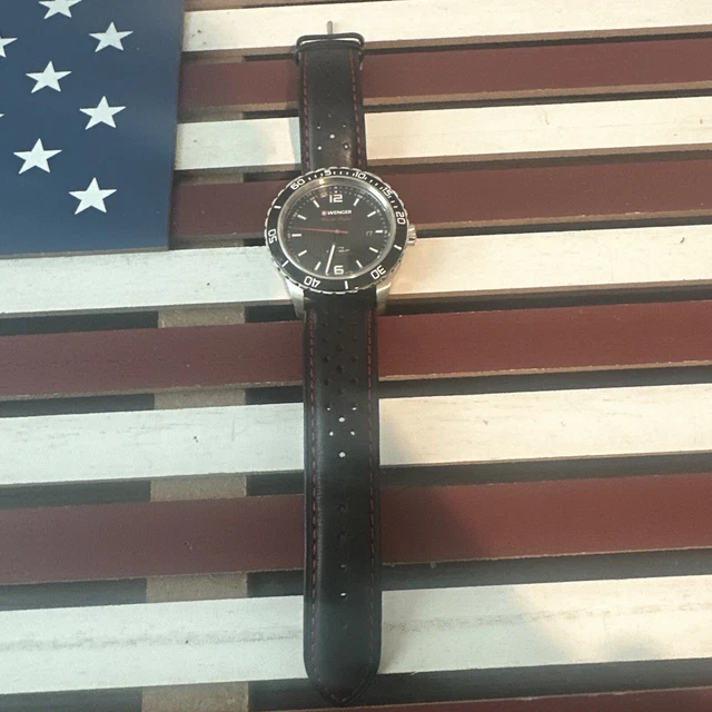 SWISS ARMY WENGER Roadster Black Night Steel Quartz Mens Watch