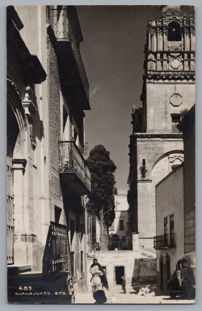 Street View Guanajuato Mexico RPPC Real Photo Postcard