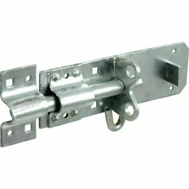 6" Brenton Bolt BZP Complete Fittings Door Lock Silver 150mm
