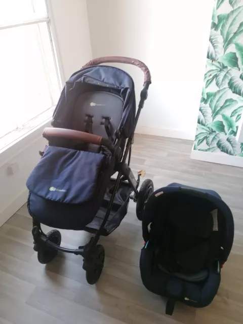 Kinderkraft Moov 3 in 1 travel system pushchair navy