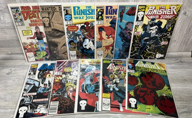 The Punisher Comic Book Lot Bundle War Zone Journal Holiday Enter Cringe Marvel