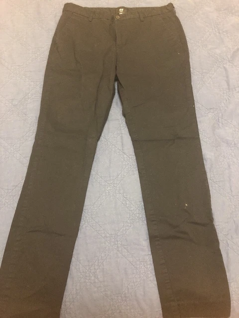 H&M BLACK SLIM Fit Men Dress Pants Size 33R P/N 0466595 $5.00 - PicClick