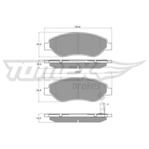 Juego de pastillas de freno compatible con OPEL GENERAL MOTORS TX 14-61