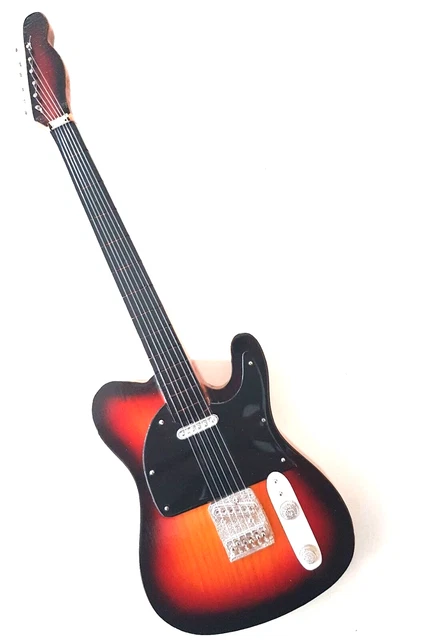 GUITARE MINIATURE - FAIT MAIN - 24cm - En bois vernis #23