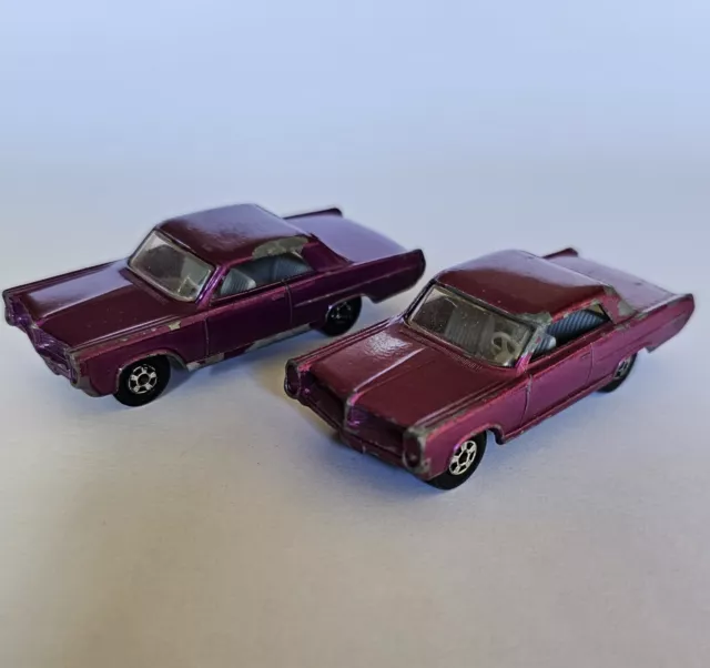 Matchbox Lesney X 2 Purple Pontiac Coupes