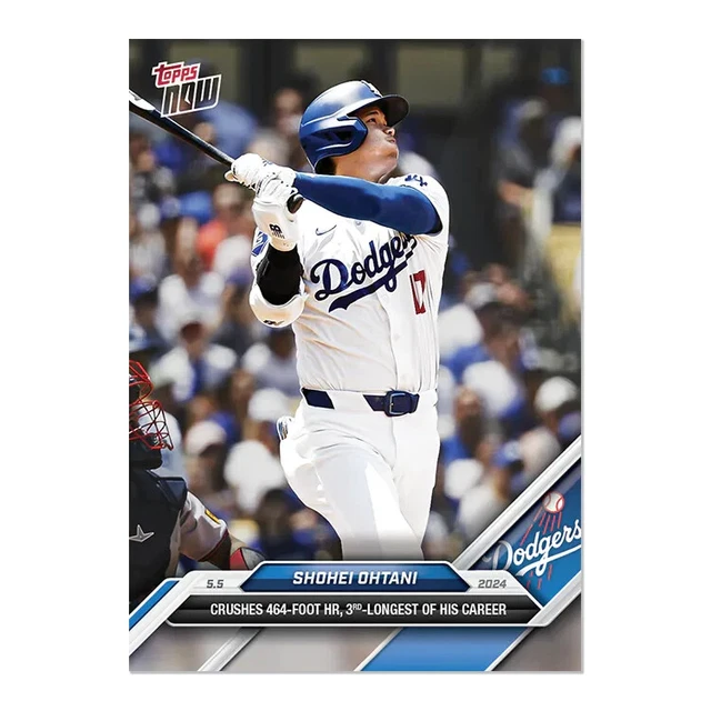 SHOHEI OHTANI 464 Ft Home Run 2024 MLB TOPPS NOW Card 161 Blue Parallel