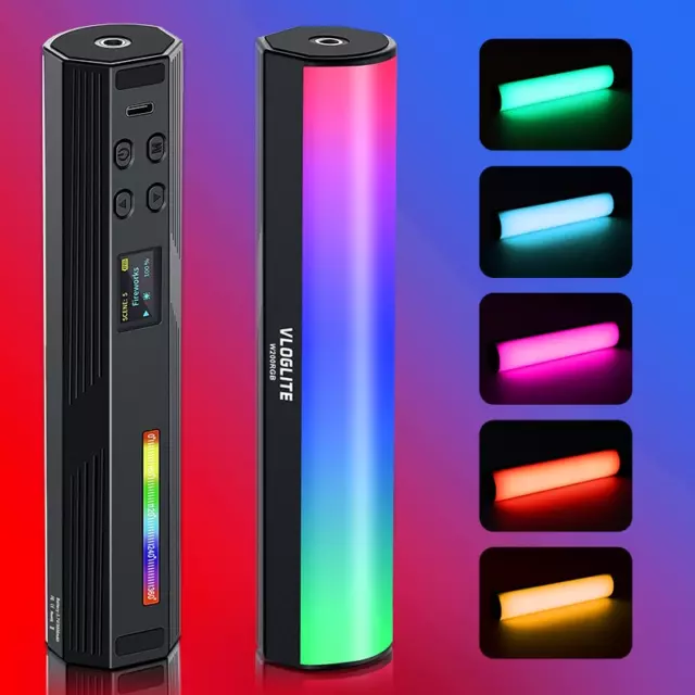 W200 LED Photography Light Handheld RGB Color 2500K-9000K Light Tube Stick Video