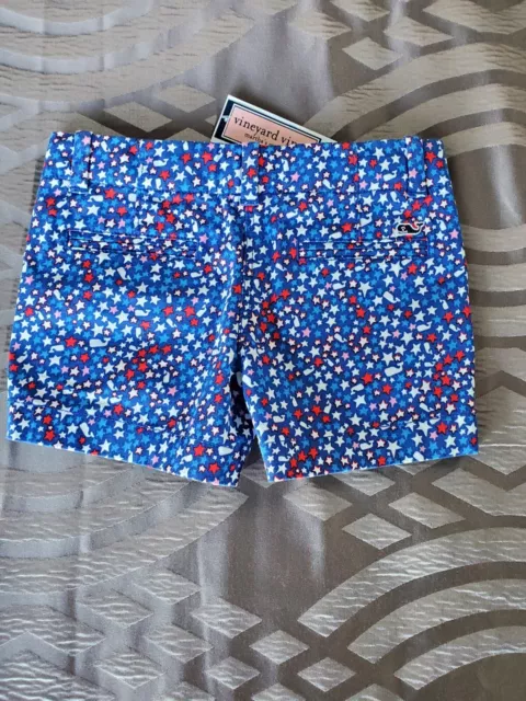 Vinyard Vines Size 5 Girls  Stars  And Whales Every Day Shorts Royal  Ocean  Nwt 2