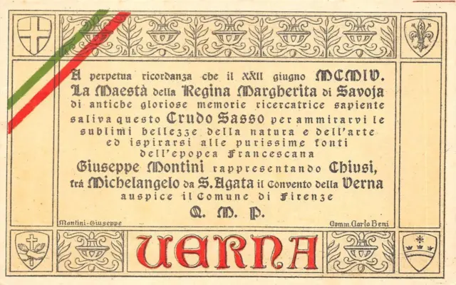 2557) Chiusi In Casentino (Arezzo) 1904 Aricordo Della Regina Margherita.