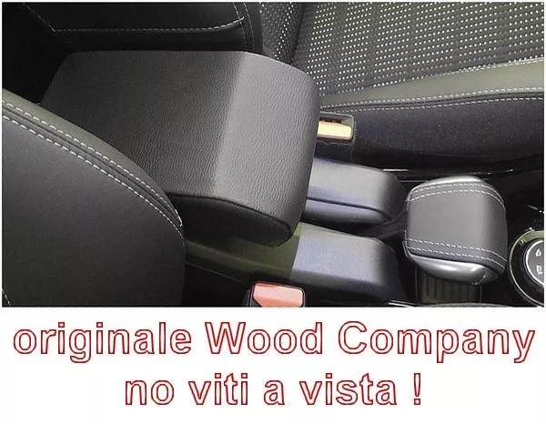 Promo 5 Pz. BRACCIOLO Design PEUGEOT 2008 (2013-2019) -NERO regolabile bracciolo