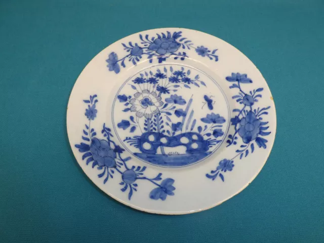 Fin Xviii° Très Belle Assiette En Faience De Delft