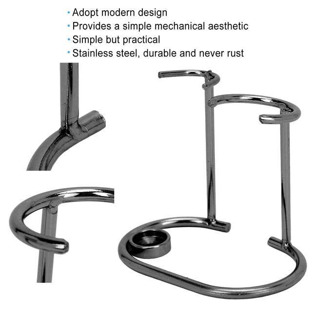 (Nero) Supporto di sicurezza acciaio inox design moderno inossidabile