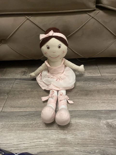 Bigjigs Toys Ella Doll - Medium 34cm Soft Ragdoll With Pink Dress & Cardigan For Babies & Toddlers