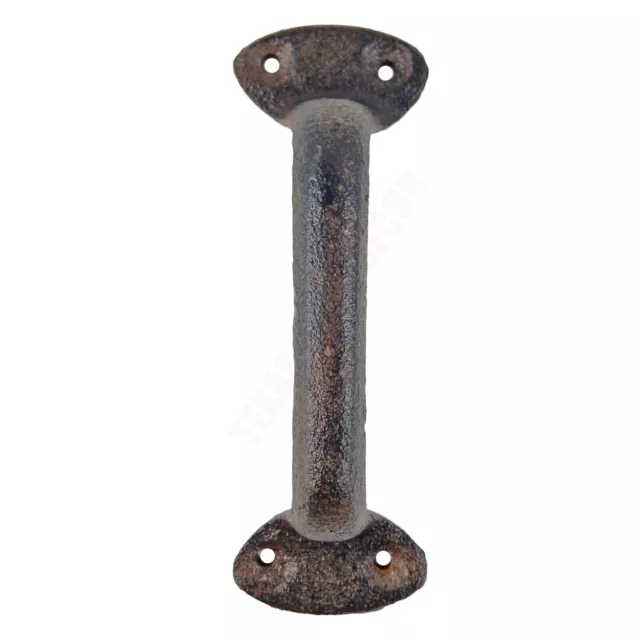 4 Cast Iron Door Handles Rustic Antique Style Barn Gate Shed Door Cabinet Pull 3