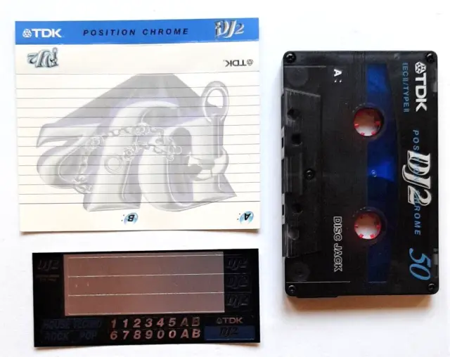 Mc Tdk Dj2 50 DJ 2 Vintage Audio Tape Compact Cassette Used