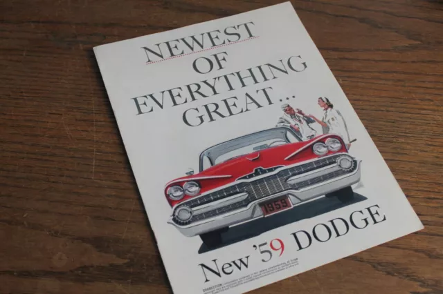 1959 Dodge Color Sales Folder 11x8.5 8 pages Full Line Nice,  Rare