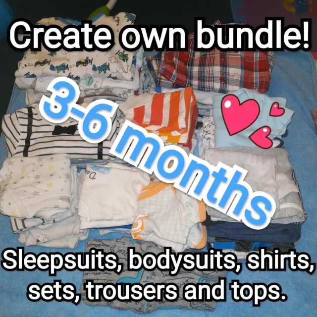 Bébé 3-6 mois Créer son propre paquet ! combinaisons de couchage, combinaisons, chemises, hauts, pantalons