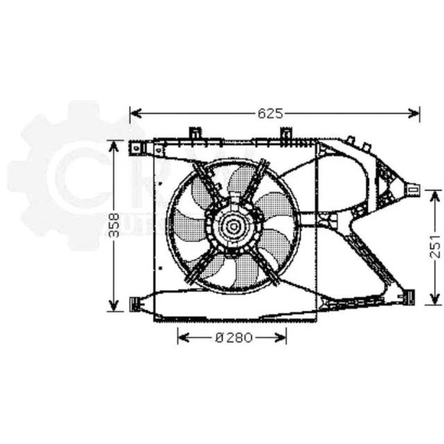 Ventola di raffreddamento del radiatore 650W con supporto. Porsche 992.1 992959447A - 992959447A | Design 911