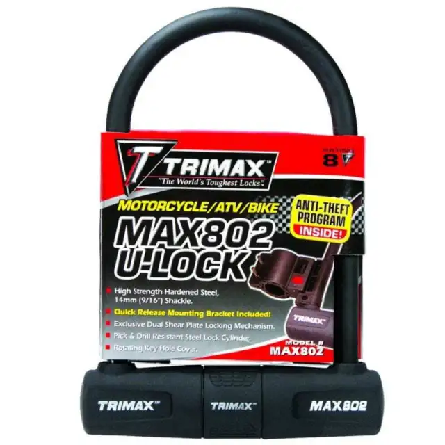 Trimax MAX802 4-1/2" X 7-1/2" W/ 14mm U-Shackle Lock