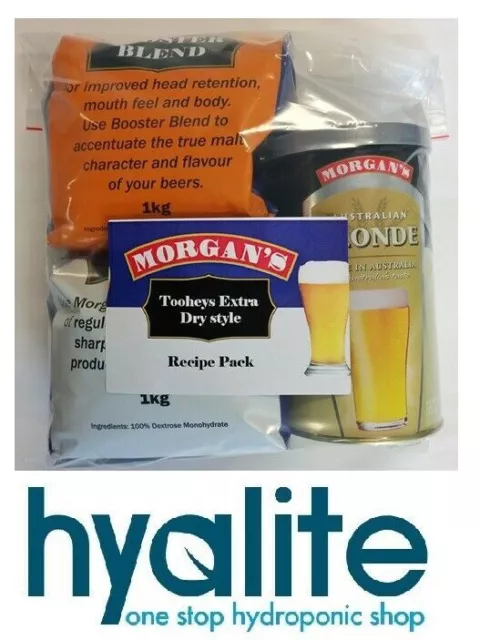Morgan's Home Brew Tooheys Extra Dry Style Beer Ale Lager Morgans Recipe Pack