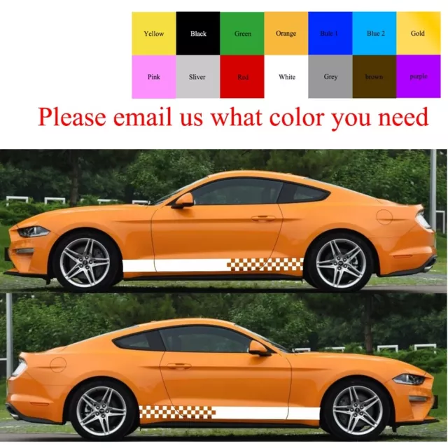 Graphic Decal Vinyl Side Rocker Stripes for 2000 - 2014 Ford Mustang GT Racing