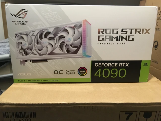 ASUS GEFORCE RTX 4090 ROG STRIX GAMING OC WHITE EDITION 24GB Graphics ...