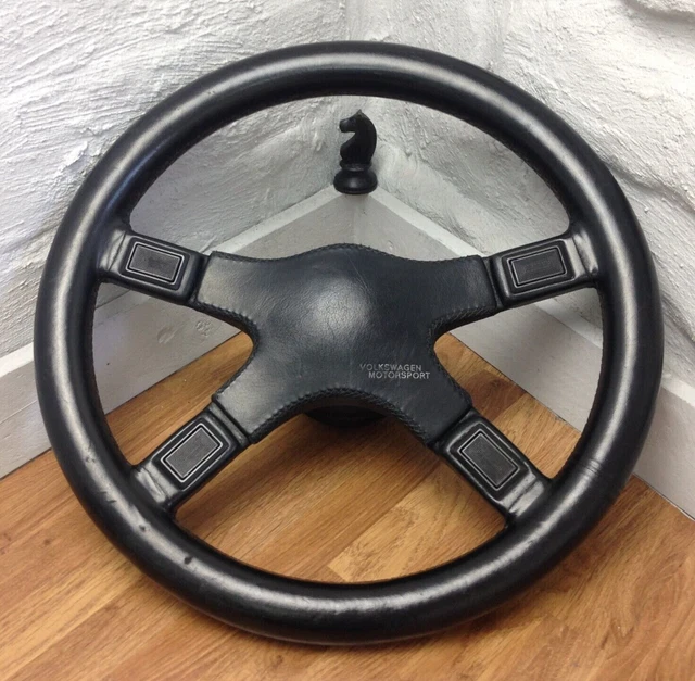 Originale VW Motorsport 360 mm pelle nera Italvolanti volante e mozzo A2