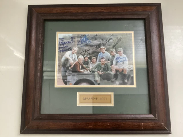 MASH 4077 Cast Framed Signed Photo