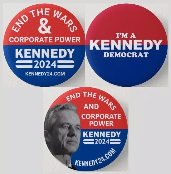 ROBERT F KENNEDY Jr President 2024 Heal the Divide Pic campaign button