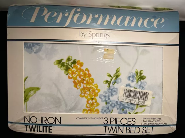 New Vintage Performance by Springs Twilite Twin S Breez Sheet Set Pillowcase 3Pc