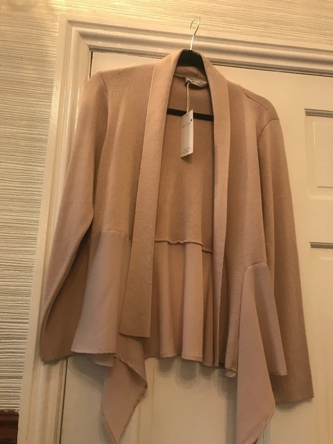 Chemisier Beige Per Una By Marks & Spencer - Jersey Doux Et Dentelle - Taille 18 - Occasion Très Bon état