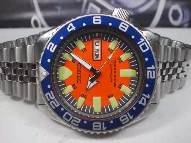 Seiko scuba divers skx007 orologio da uomo auto 7s26-0020 ""orange monster"" (sn 630360)