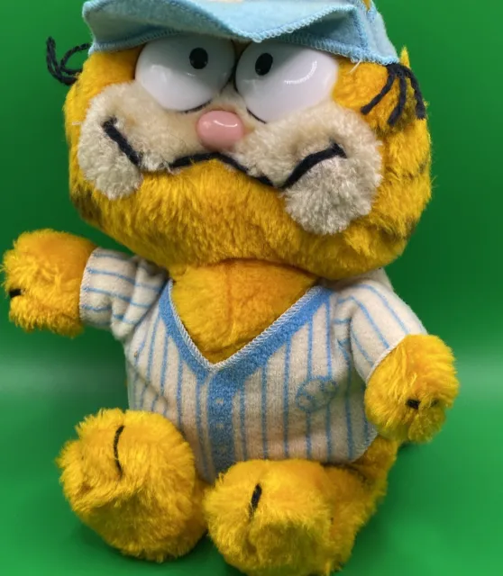Vintage Garfield Baseball Dakin Sport Plüschtier 1980er Jahre Jim Davis Sammler 3