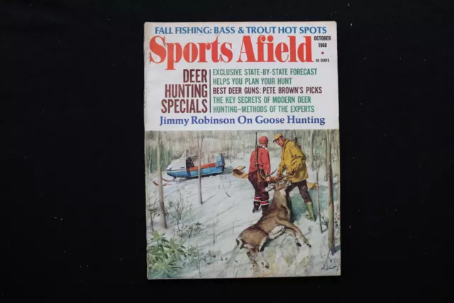 1968 October Sports Afield Magazine - Deer Hunting Specials Cover - Sp 4177Q