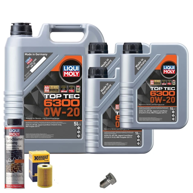 MOTORÖL 0W20 LIQUI MOLY 8L+HENGST Ölfilter+Ölschlammspülung ...