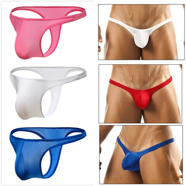 Slip Uomo Vita Bassa Modello Perizoma/tanga In Nylon Traspirante - Sexy Intimo