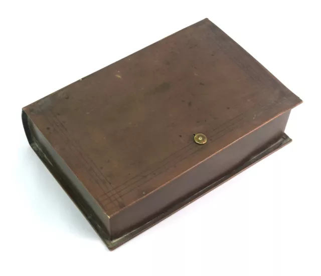 Vintage Indian Book Shaped Vesta Case & Stamp Box Nice  interior decor G7-952