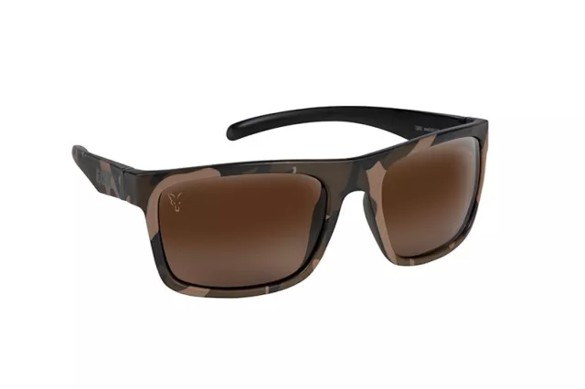 Fox Avius Sonnenbrille tarnfarben/schwarz & braun Gläser Karpfen & grobes Angeln